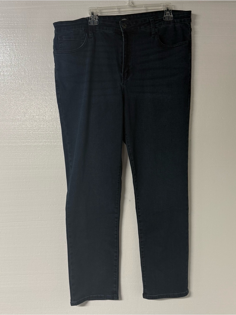 Express Jeans Men Size 38x32 Dark Wash Denim Slim Straight Fit Classic Stretch